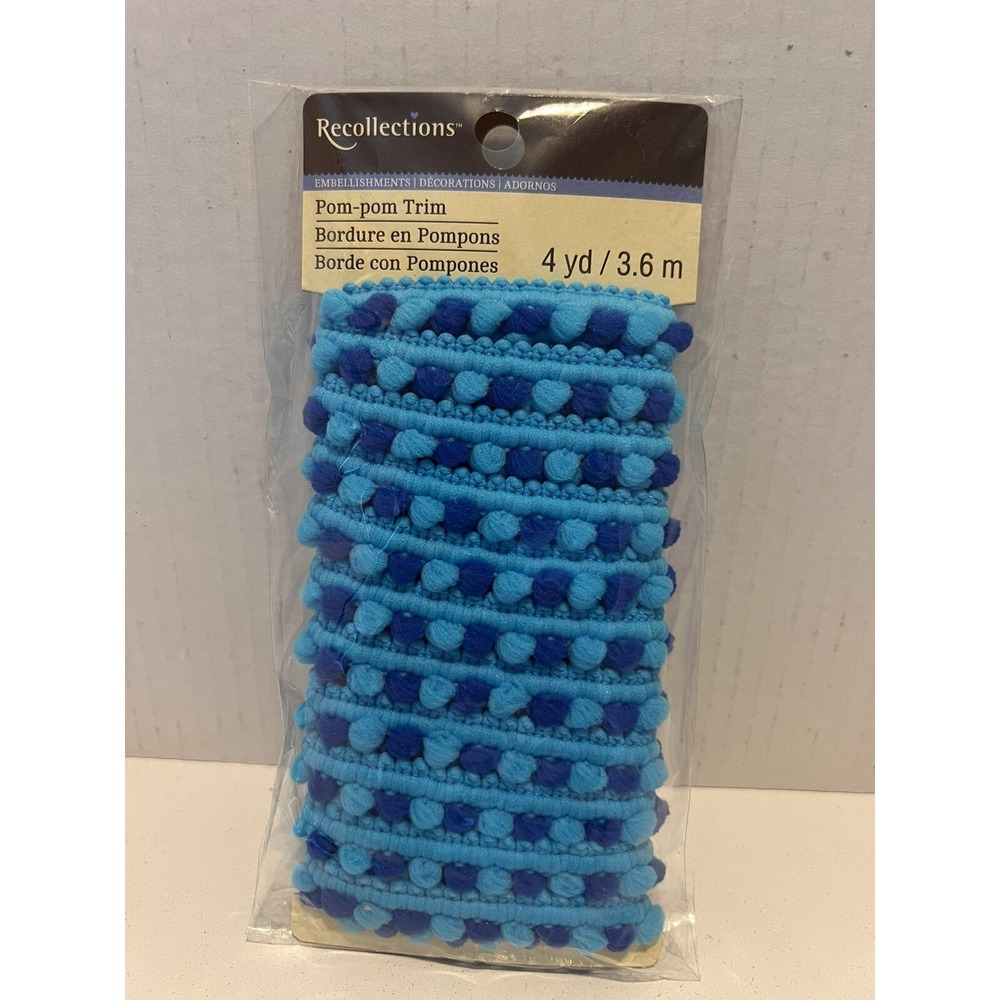 RECOLLECTIONS Pompon Trim Ribbon‎ Embellishment NEW Craft Scrapbooking